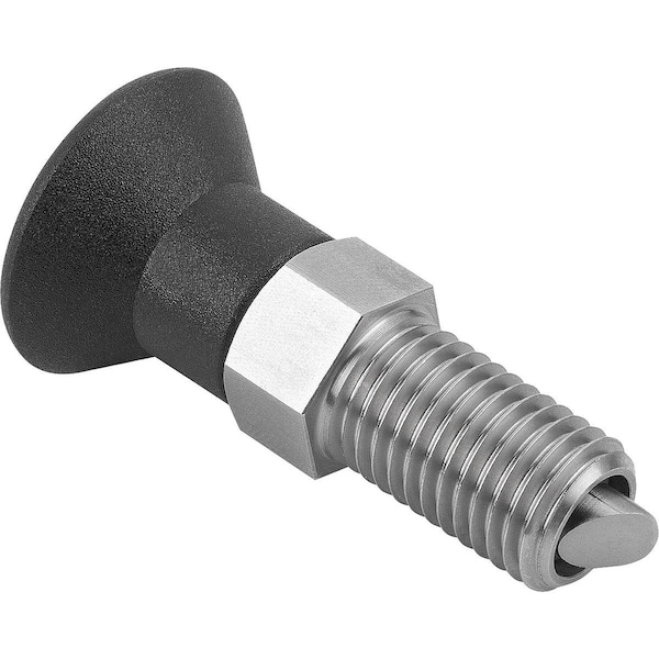 Indexing Plunger With Rotation Lock Size:2 D1=M12X1, 5, D=6, Form:A, Stainless Steel Bright,